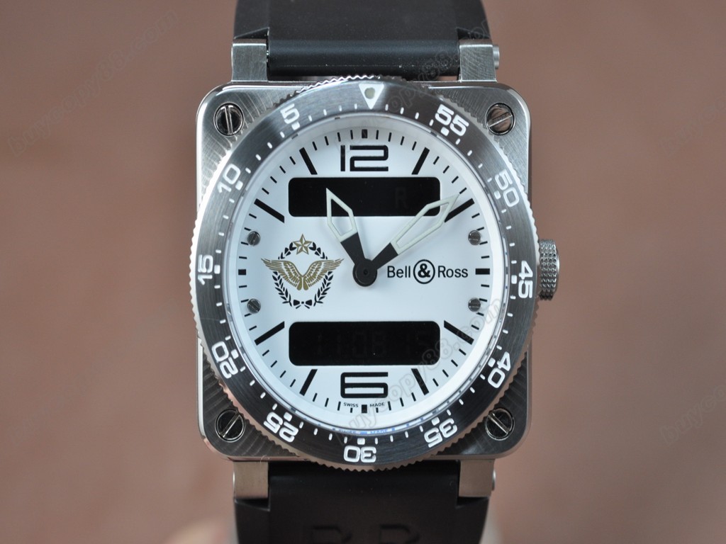 Bell & Ross【男性用】BR03 Type Aviation SS French Air Force White Dial Swiss 石英機芯搭載9