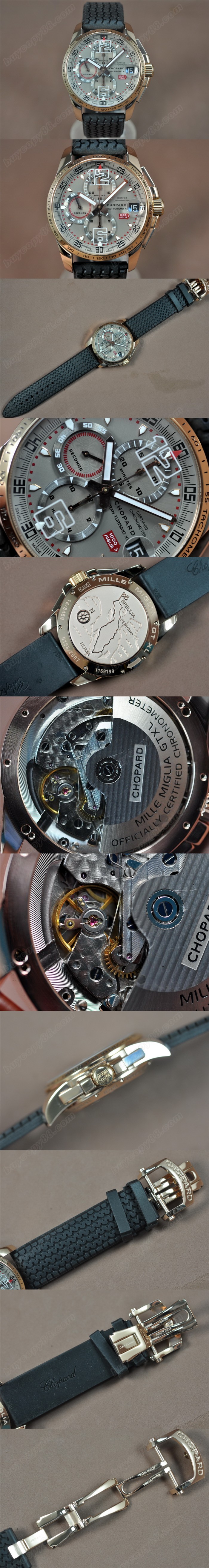 蕭邦錶Chopard Mile Miglia GTXXL Chrono 玫瑰金/RU 亞洲7750 自動機芯搭載0