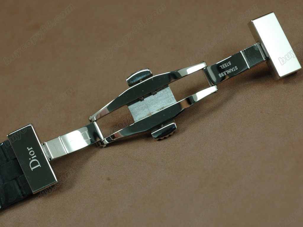迪奧【男女兼用】 Christal Jewellery Mid SS/RU Black Swiss 石英機芯搭載3