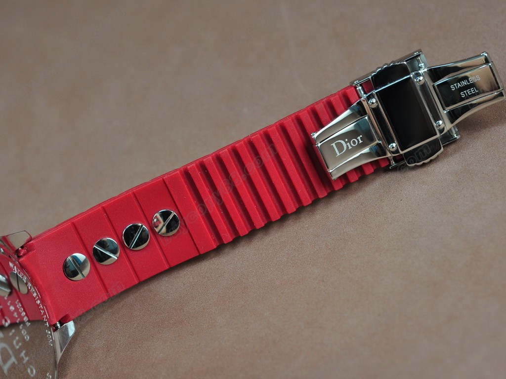 迪奧【男女兼用】 Christal Jewellery Mid SS/RU Red Swiss 石英機芯搭載3