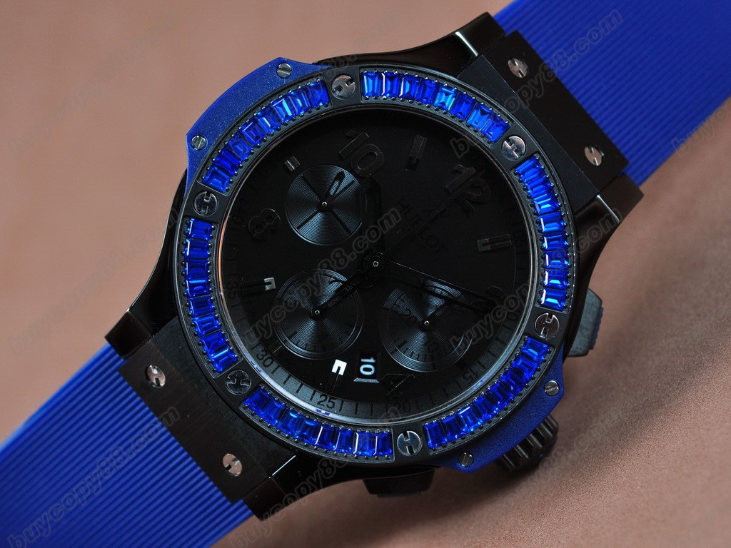 御博 【男性用】 Big Bang Ceramic/Sq Blue Diam Blk   Asian 7750 Valjoux 自動機芯搭載1
