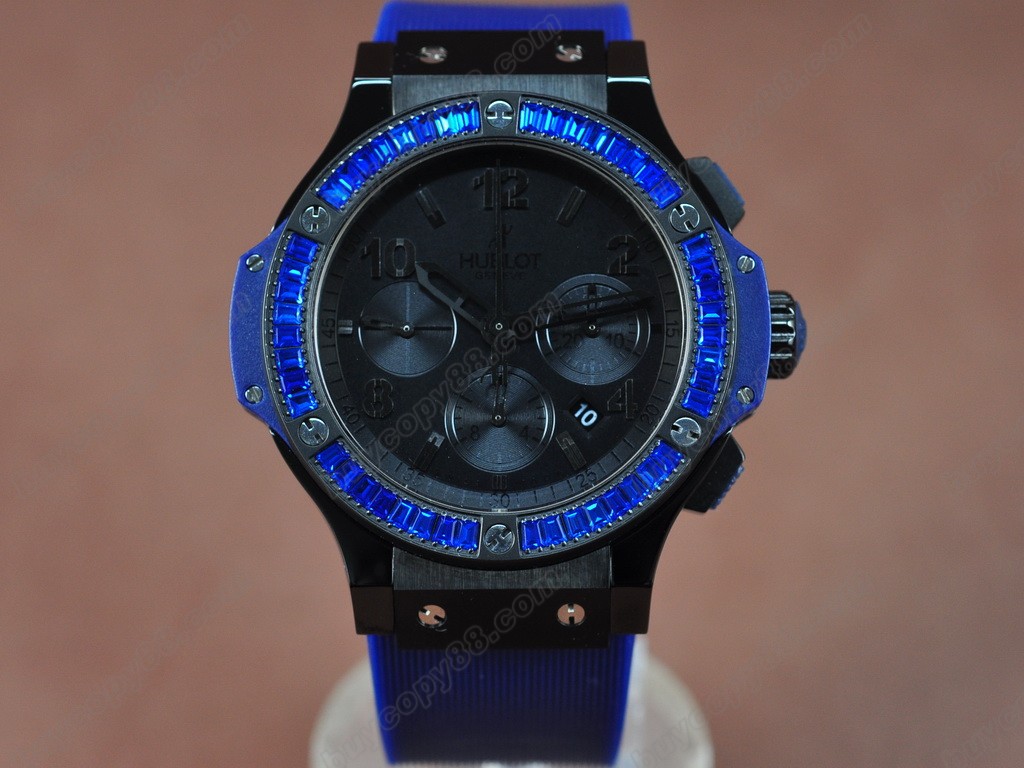 御博 【男性用】 Big Bang Ceramic/Sq Blue Diam Blk   Asian 7750 Valjoux 自動機芯搭載4