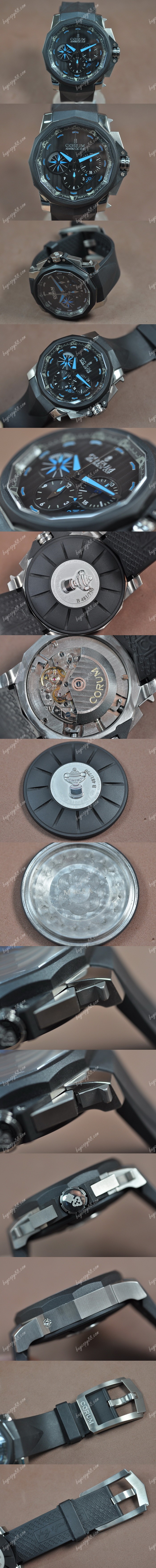 崑崙錶Corum Admirals Cup Challenge Chrono Ti/RU Black dial A-7750自動機芯搭載0