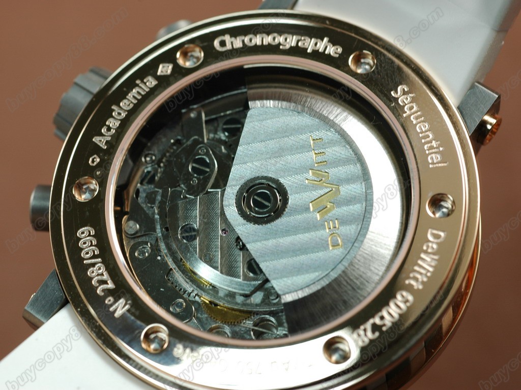 迪威特【男性用】 Academia Chronograph TI/RG/RU White/Red A-7750 7750 自動機芯搭載．振頻每小時 28,800 次5
