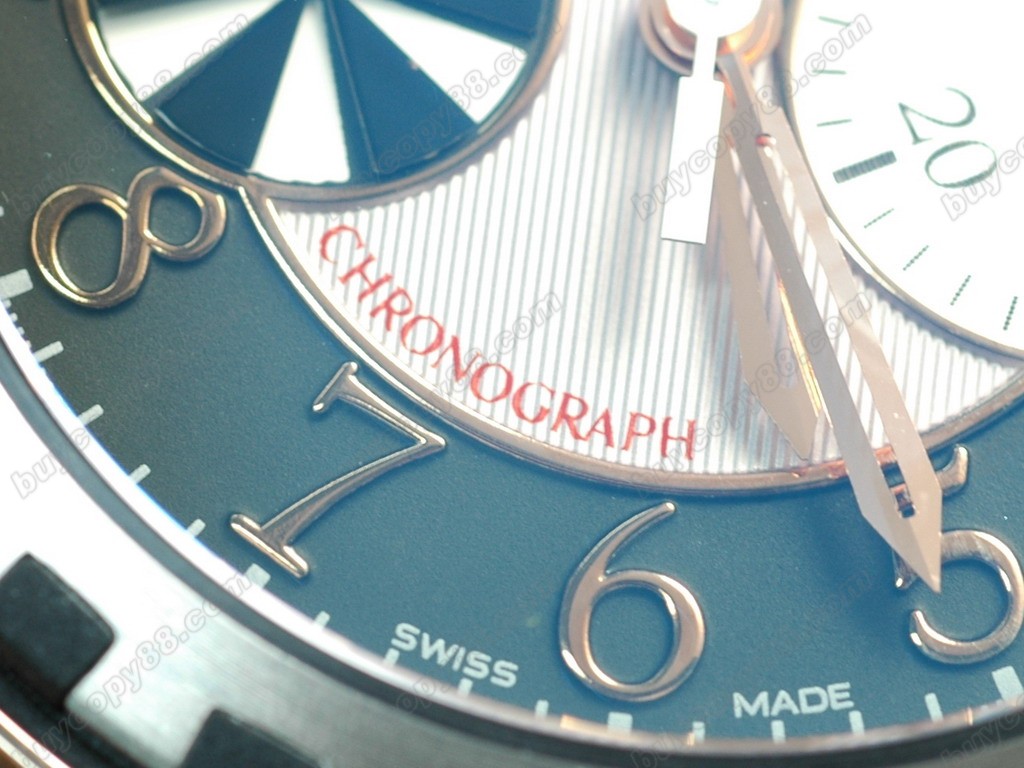 迪威特【男性用】Academia Chronograph TI/RG/RU Black A-7750自動機芯搭載．振頻每小時 28,800 次　10