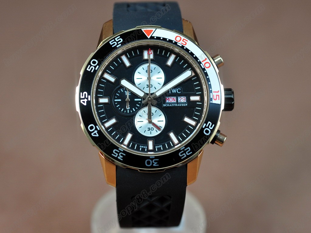 Iwc Watches Aquatimer RG/Black Japan OS 20石英機芯搭載　5