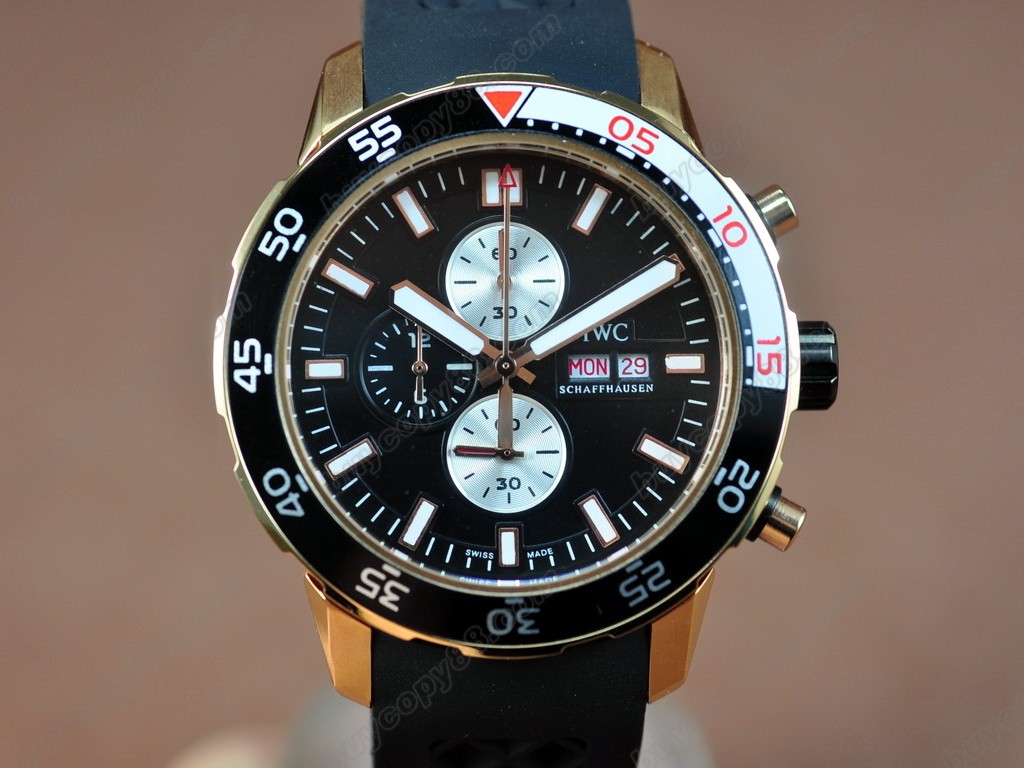 Iwc Watches Aquatimer RG/Black Japan OS 20石英機芯搭載　6