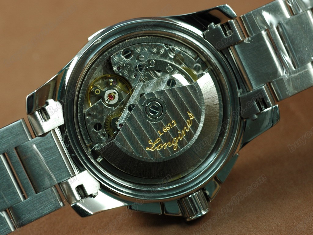 浪琴錶【男性用】 Hydroconquest V SS/SS Black A-7750自動機芯搭載．振頻每小時 28,800 次1
