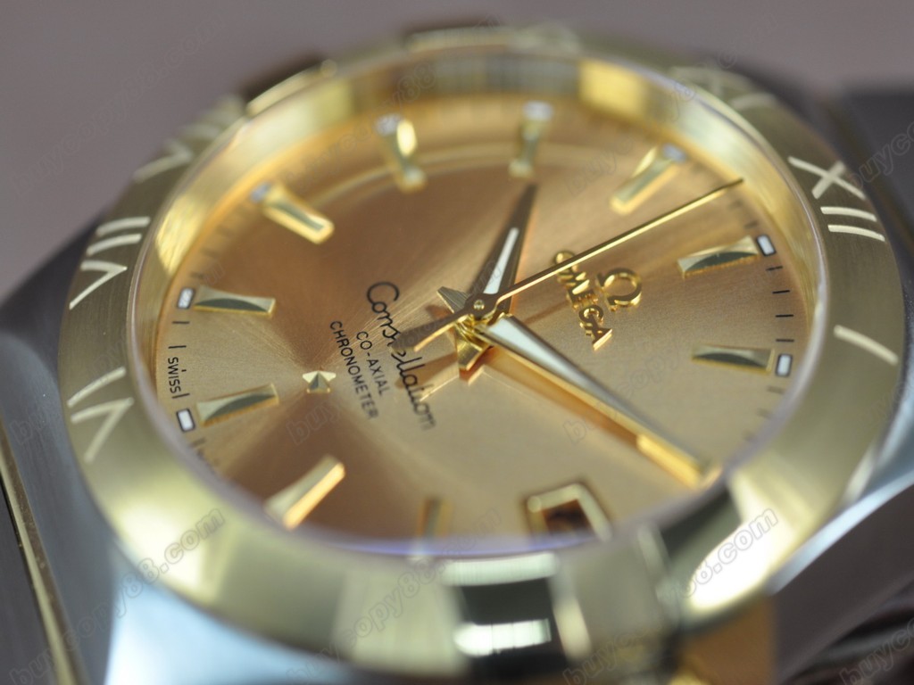 歐米茄 【男性用】Constellation Chronometer 38mm 18K Wrapped TT Gold dial Swiss SW200自動機芯搭載　1