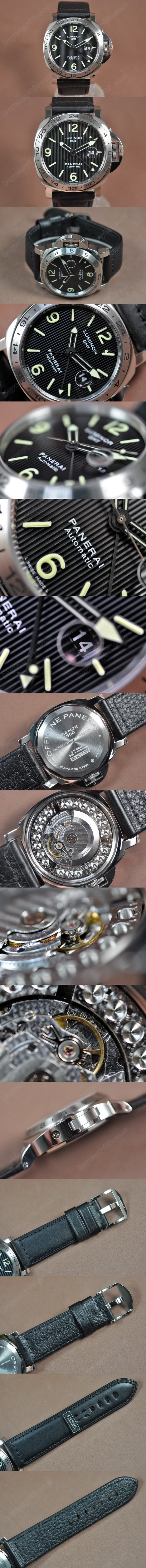 沛納海 Watches Luminor GMT SS/LE 黑 文字盤 亞洲 2836-2 自動機芯 搭 載 28800bph 0