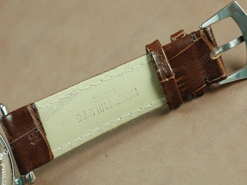  百達翡麗【男性用】Calastrava Classic SS Case Brown Dial Brown Strap Japan自動機芯搭載7