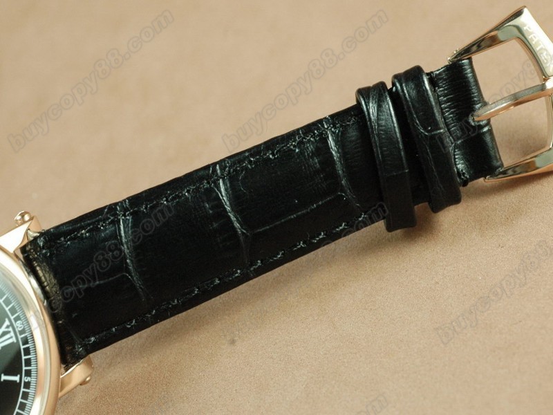 百達翡麗【男性用】Calastrava Classic RG Case Black Dial Black Strap Japan自動機芯搭載8
