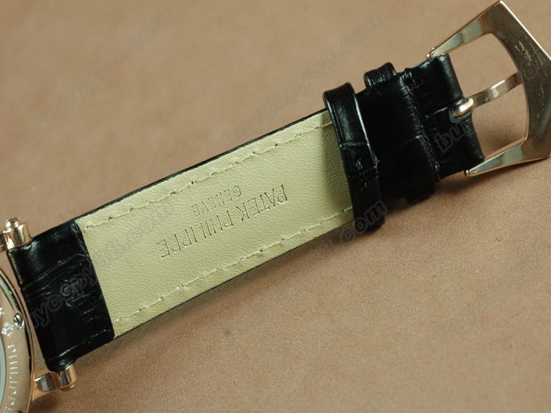 百達翡麗【男性用】Calastrava Classic RG Case Black Dial Black Strap Japan自動機芯搭載9