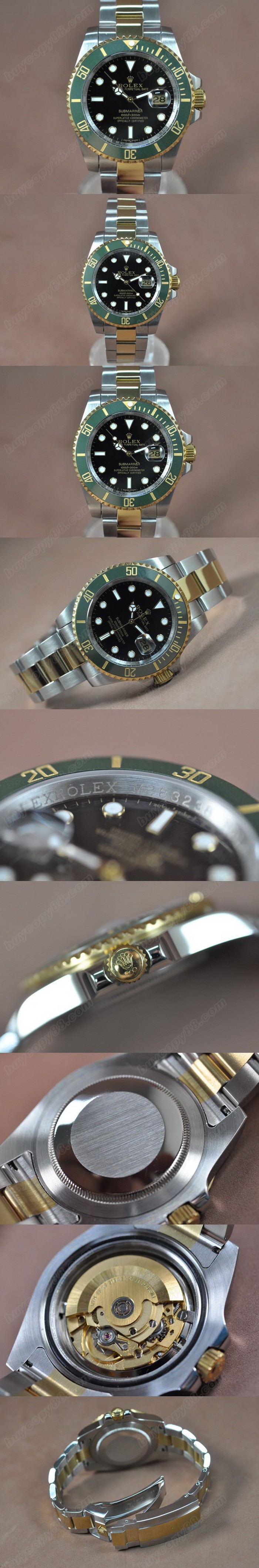 勞力士 Watches Submariner TT 綠 陶瓷 黑 文字盤 A-2836-2 自動機芯 搭 載 0