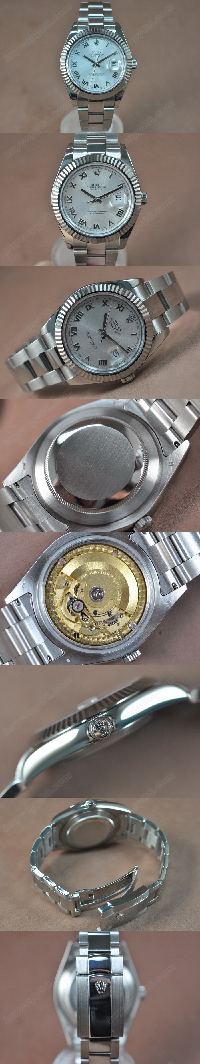  勞力士 Watches DateJust II 41mm SS Silver 文字盤 Asia Eta 2836-2 自動機芯 搭 載  0