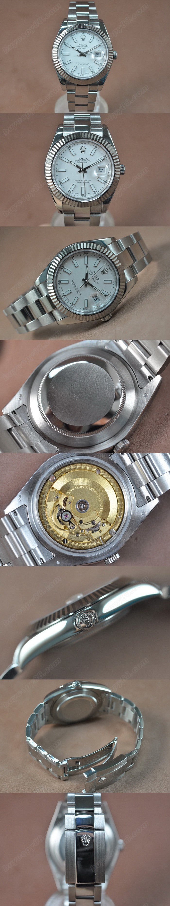 勞力士 Watches DateJust II 41mm SS 白 文字盤 Asia Eta 2836-2 自動機芯 搭 載0