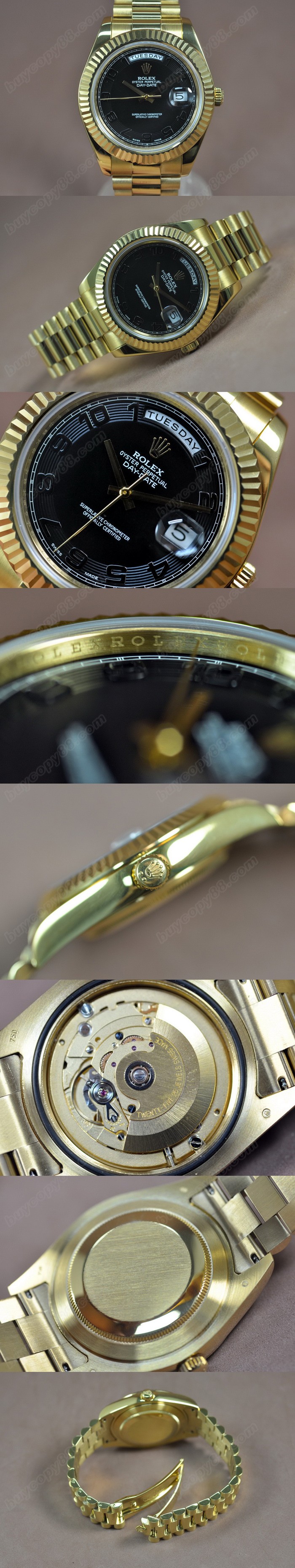 勞力士 Rolex Day Date 41mm Full Yellow Gold A2836-2 自動機芯搭載0