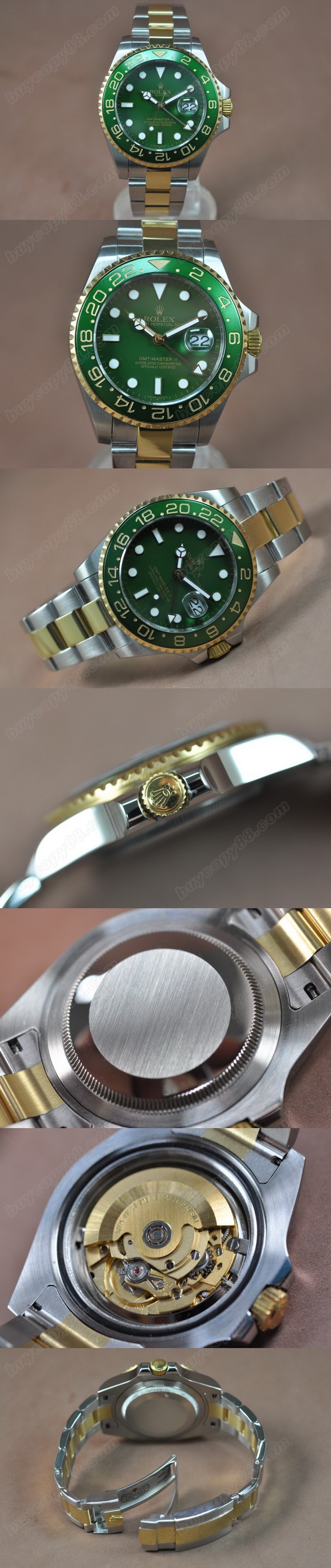  勞力士 Watches GMT Master 43mm TT Ceramiac 錶圈 綠 A-2836-2 自動機芯 搭 載  0