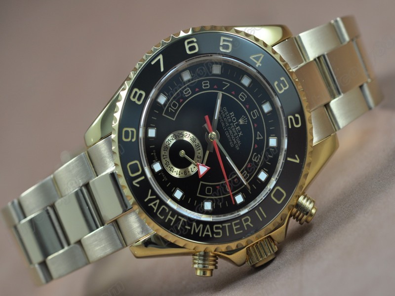 勞力士【男性用】 Yatchmaster II 42mm Full gold Black dial Asia 2813 自動機芯搭載4