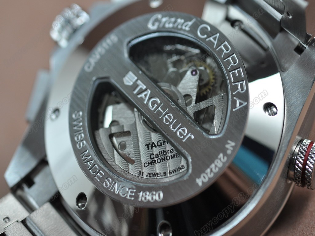 豪雅【男性用】 MadTag Heuer Watches Grand Carrera Calibre 36 DLC/TI/SS A-7750自動機芯搭載 2