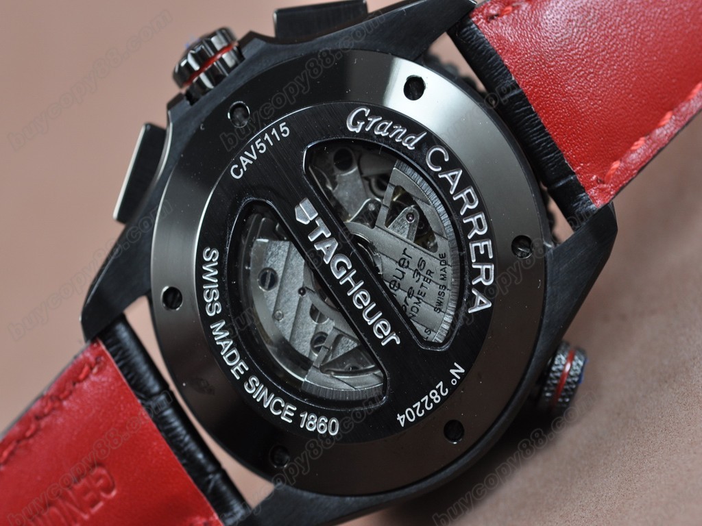 豪雅【男性用】MadTag Heuer Watches Grand Carrera Calibre 36 DLC/TI/RU Black A-7750自動機芯搭載7