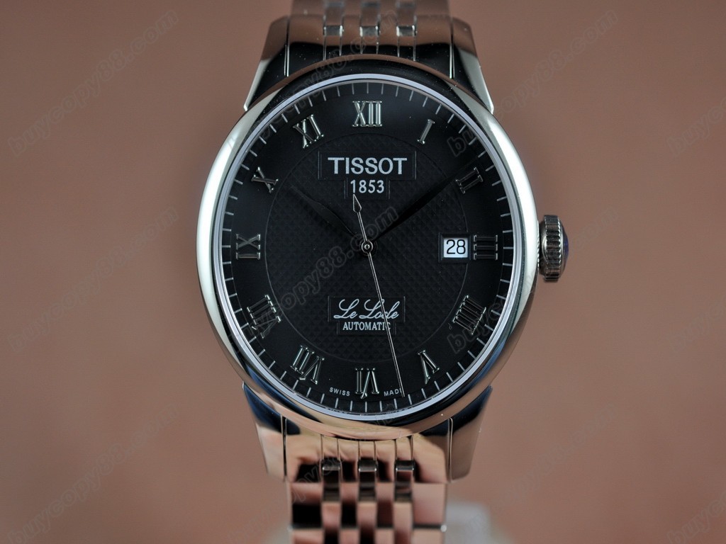 Tissot/天梭【男性用】 T-Classic SS/SS Black Swiss Eta 2824-2 自動機芯搭載3