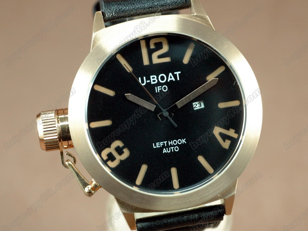 優寶【男性用】 U-Boat Watches Italo Fontana Black Dial石英機芯搭載0