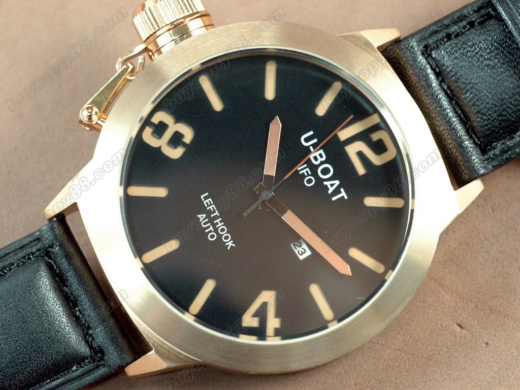 優寶【男性用】 U-Boat Watches Italo Fontana Black Dial石英機芯搭載3