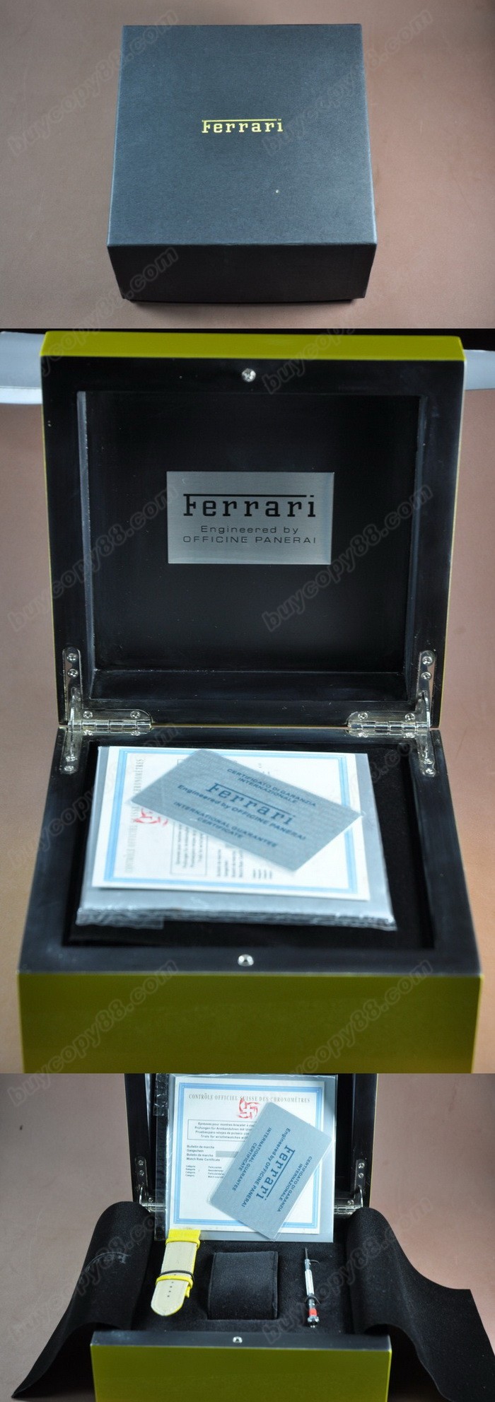 Ferrari原廠錶盒-送禮講究-收藏把玩首選0