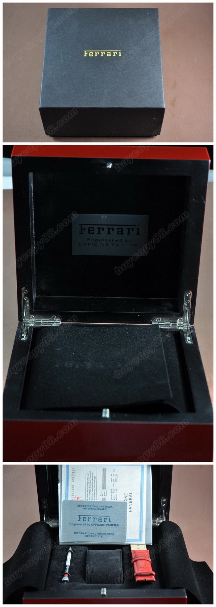 ferrari原廠錶盒-送禮講究-收藏把玩首選0