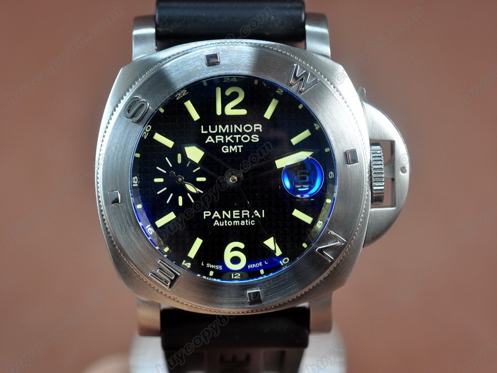 沛納海【男性用】Luminor Arktos GMT SS/RU Blue Asian自動機芯搭載6