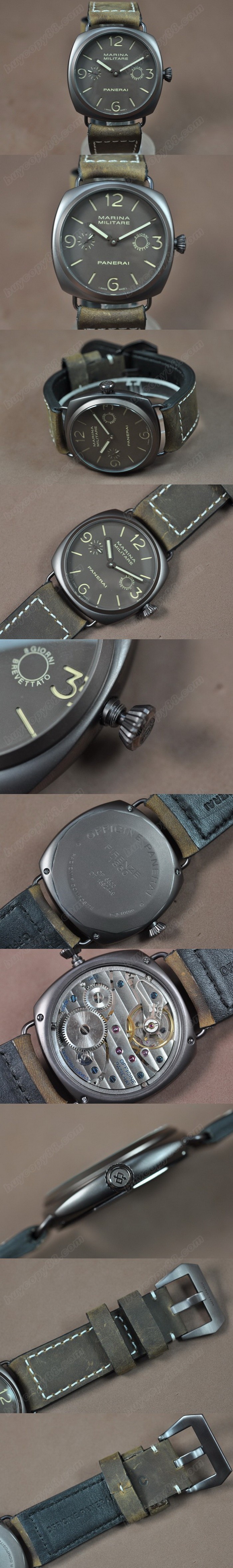  沛納海 Watches Luminor Marina 47mm 咖啡色 case A-6497 Handwind   0