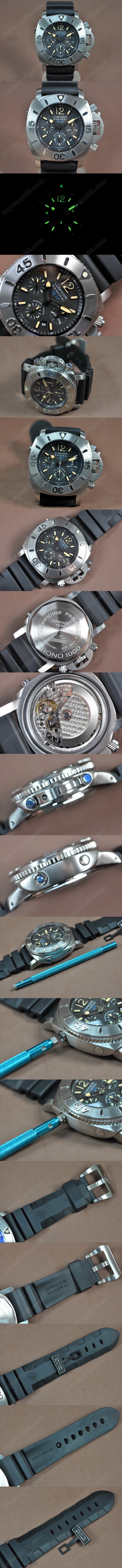 沛納海 Watches PAM187 G Submersible Chronograph 1:1 Ultimate Edition A-7753 自動機芯 搭 載 0