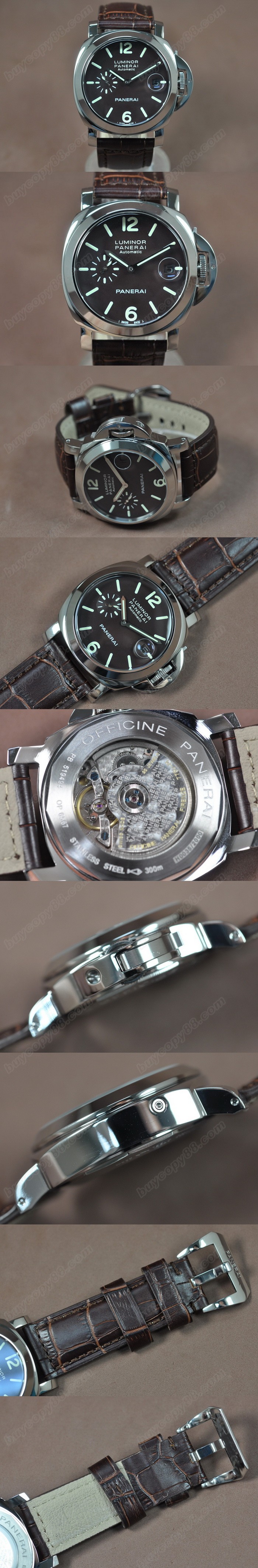  沛納海 Watches Luminor Marina 44mm SS/LE 咖啡色 文字盤 自動機芯 搭 載   0