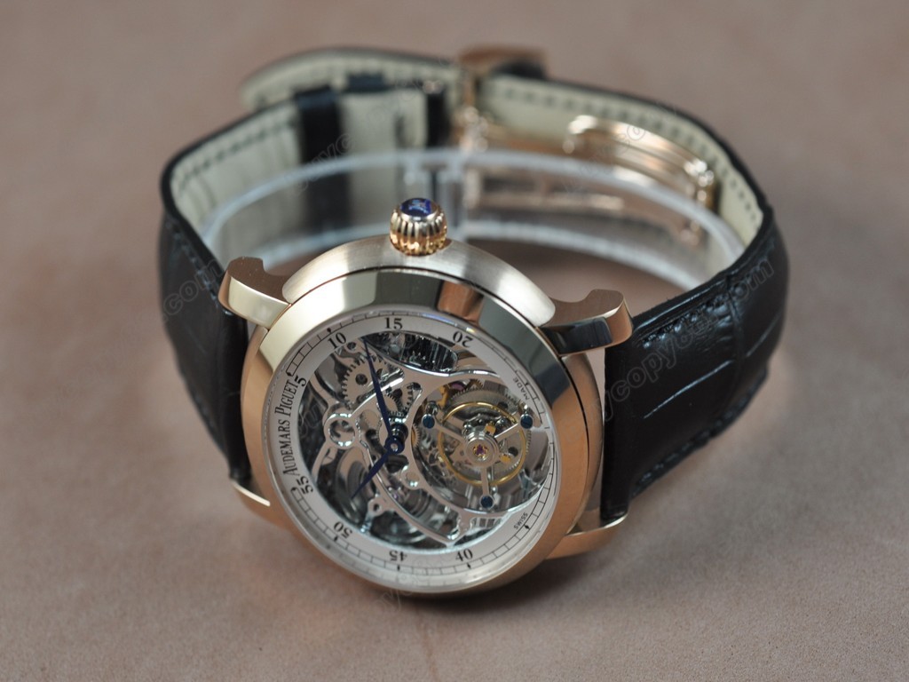 愛彼錶【男性用】 Jules Audemars Classics RG/LE White Flying Tourbillon手上鏈搭載8