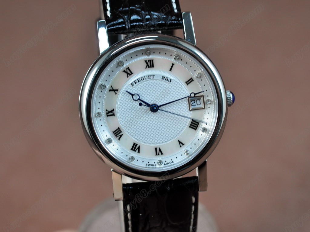 寶璣【男性用】Classique Automatic SS/LE White Swiss Eta 2824自動機芯搭載　3