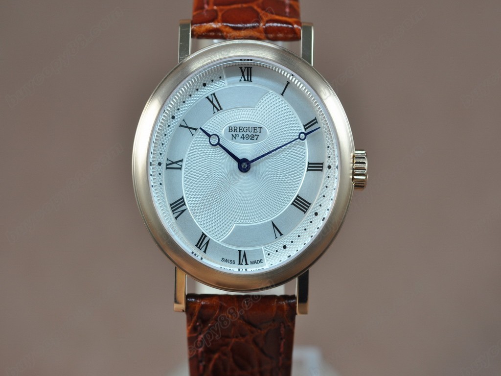 寶璣【男性用】White Dial RG Asia Manual 手上鏈搭載2