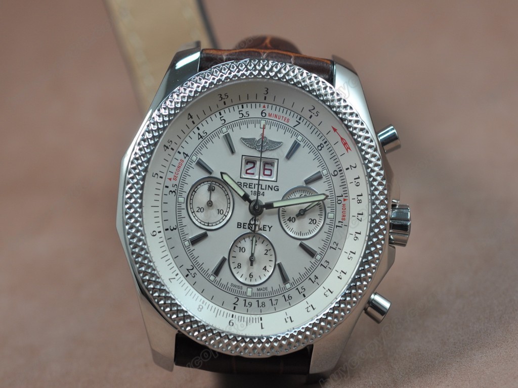 百年靈【男性用】Bentley Big Date Chrono SS/LE WhiteAsia7750自動機芯搭載10