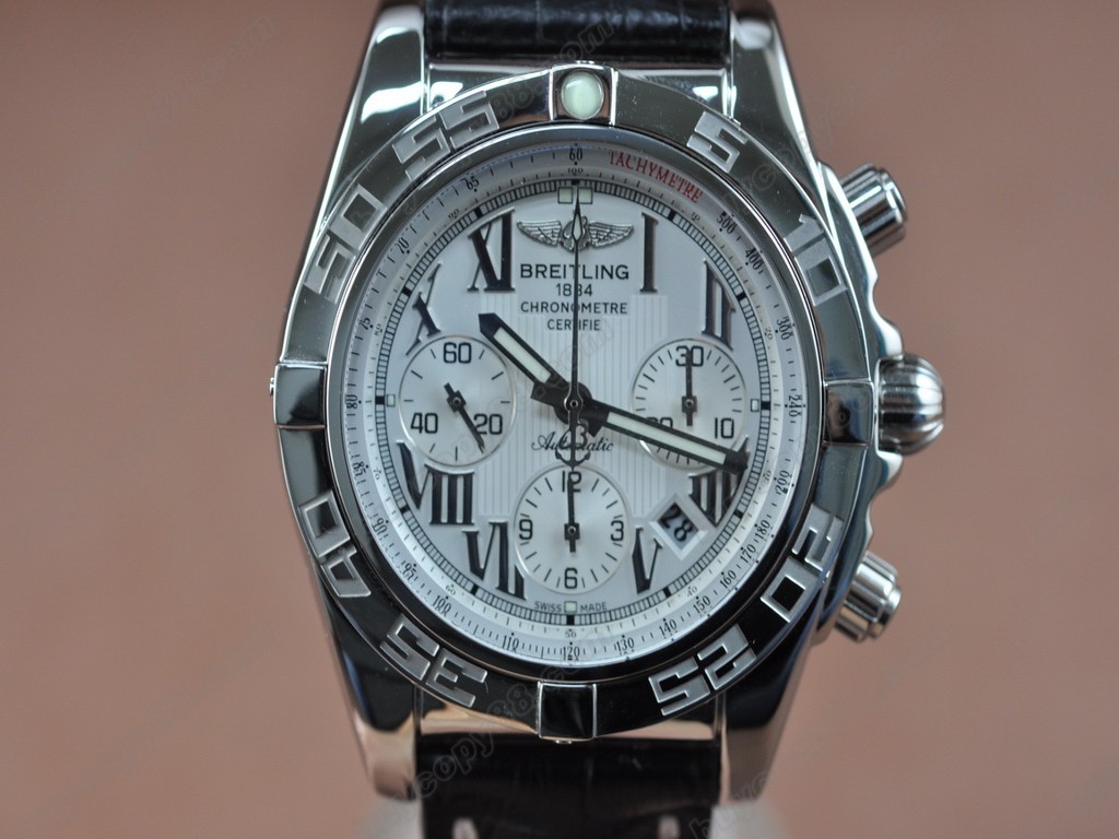 百年靈【男性用】 Chronomat B01 SS/LE White Roman Asia7750自動機芯搭載1