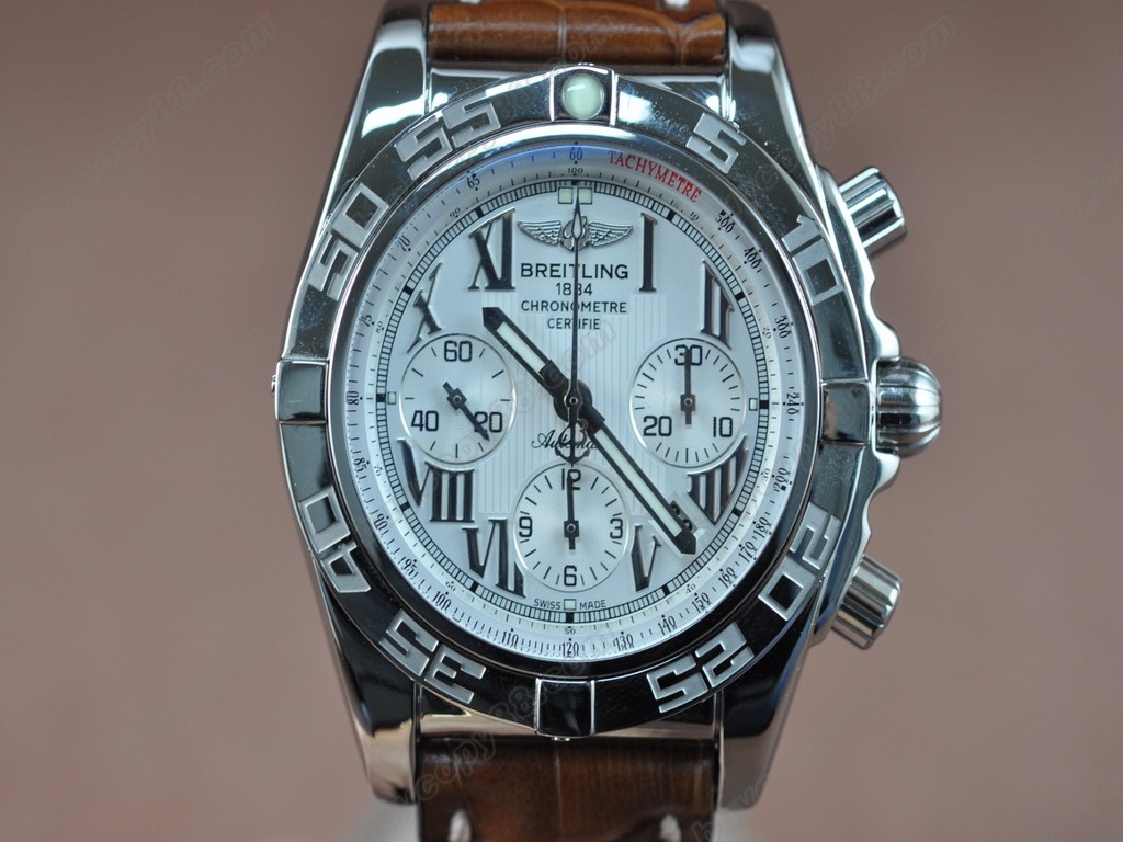 百年靈【男性用】Chronomat B01 SS/LE White Roman Asia7750自動機芯搭載7