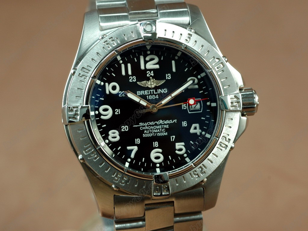 百年靈【男性用】Superocean Steelfish SS Black Swiss Eta 2824-2自動機芯搭載1