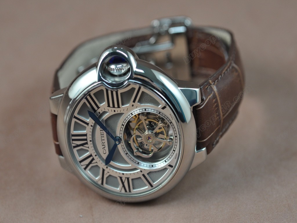 卡地亞【男性用】 Ballon de Cartier Tourbillon Asian Manual 手上鏈搭載7