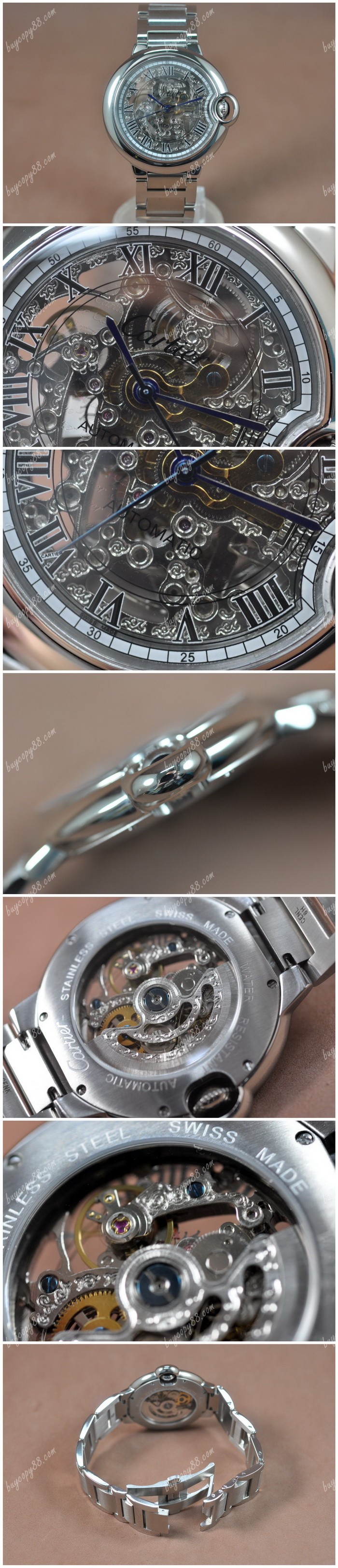 卡地亞Cartier Ballon Blue de Cartier SS/SS Asian 2813自動機芯搭載0