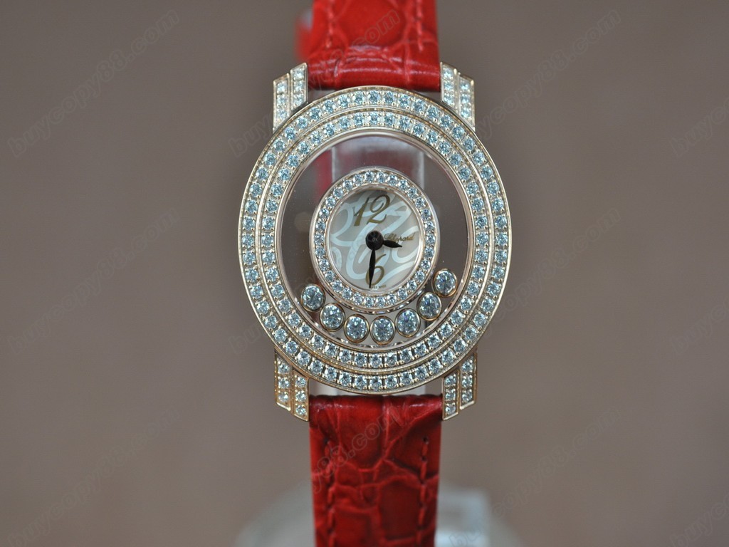 蕭邦錶【女性用】Happy Diamonds Ladies RG Case Swiss 石英機芯搭載6