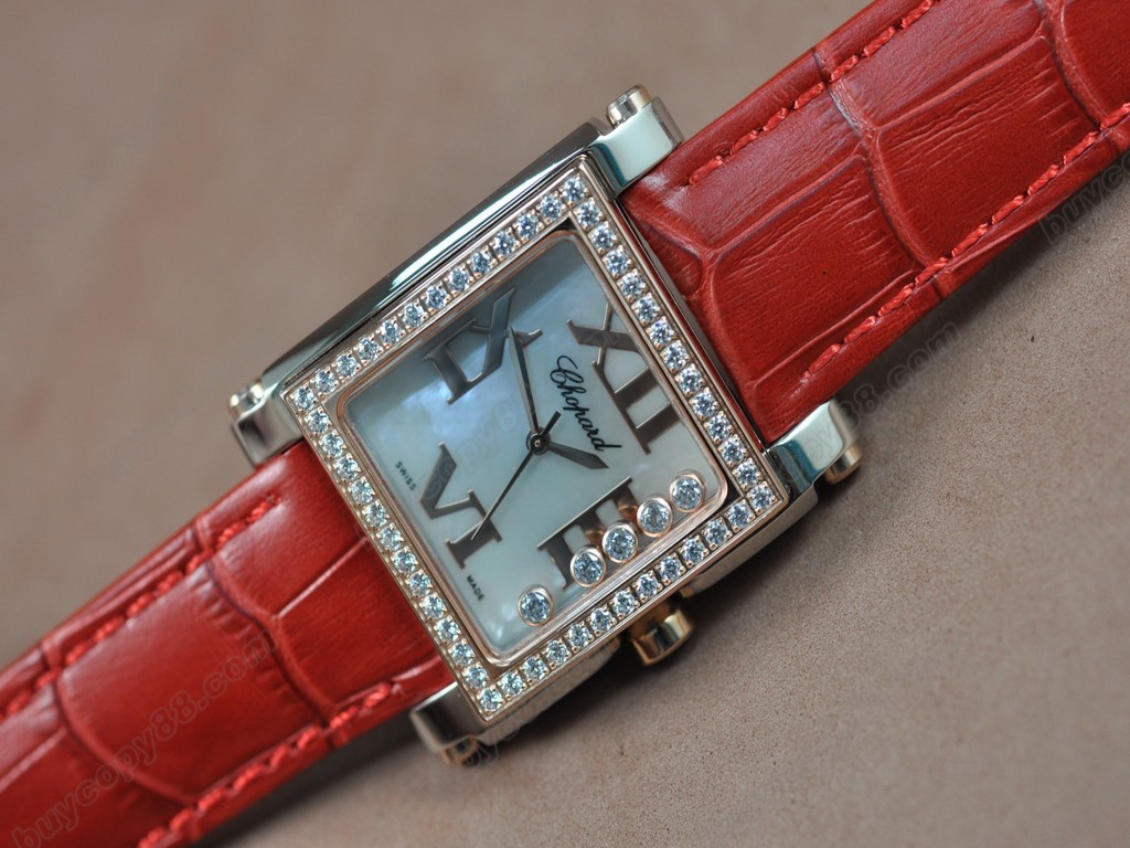 蕭邦錶【女性用】 Happy Diamonds Ladies TT Case White Dial Swiss 石英機芯搭載4