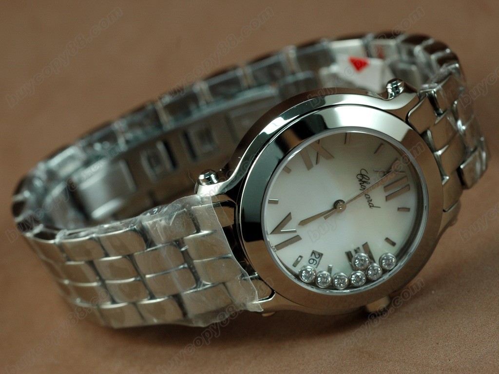 蕭邦錶【女性用】 Happy Sport Ladies SS Case White Dial Swiss石英機芯搭載5