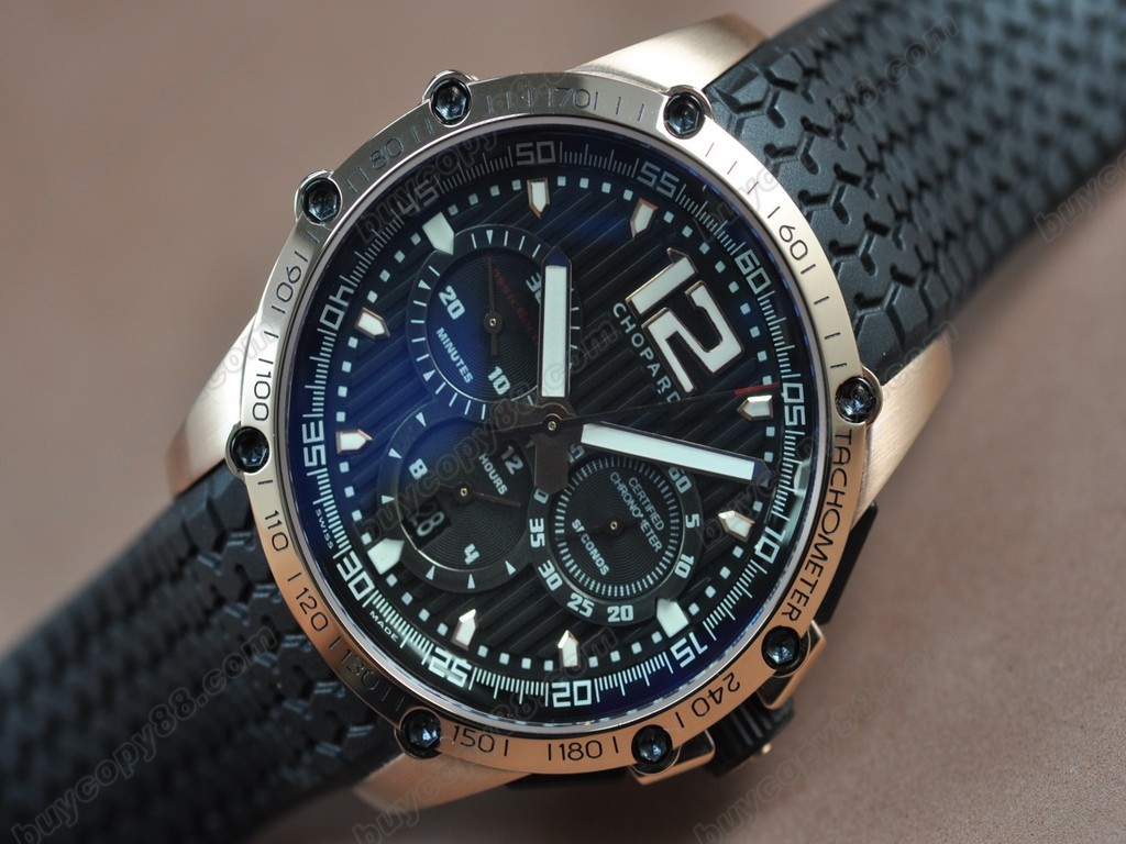 蕭邦錶【男性用】Classic Racing Chrono RG/RU Blk A-7750自動機芯搭載7