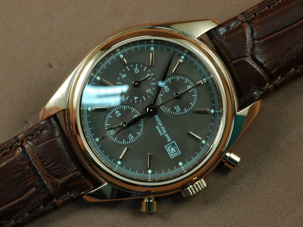 百達翡麗【男性用】Classics Complications RG Case Brown Dial Brown Strap Japan OS20 石英機芯搭載3