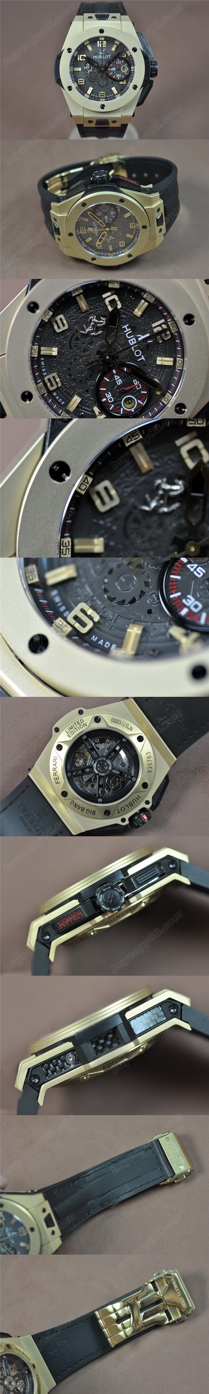 御博Hublot Big Band Ferrari SS/RU 亞洲7750　時間測定功能搭載0