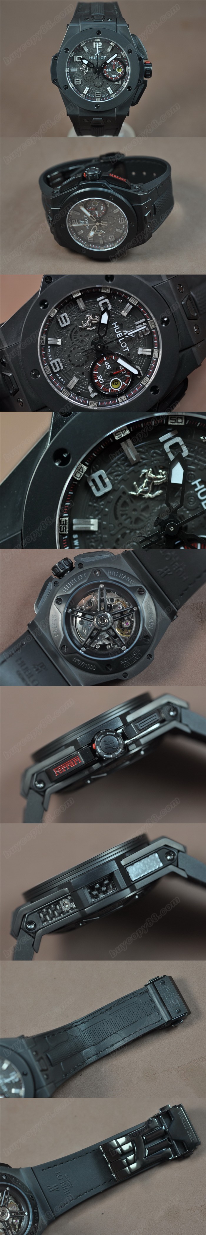 御博Hublot Big Band Ferrari SS/RU 亞洲7750　時間測定功能搭載0